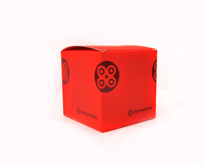 Caja pequeña de cartón roja para chuches-0